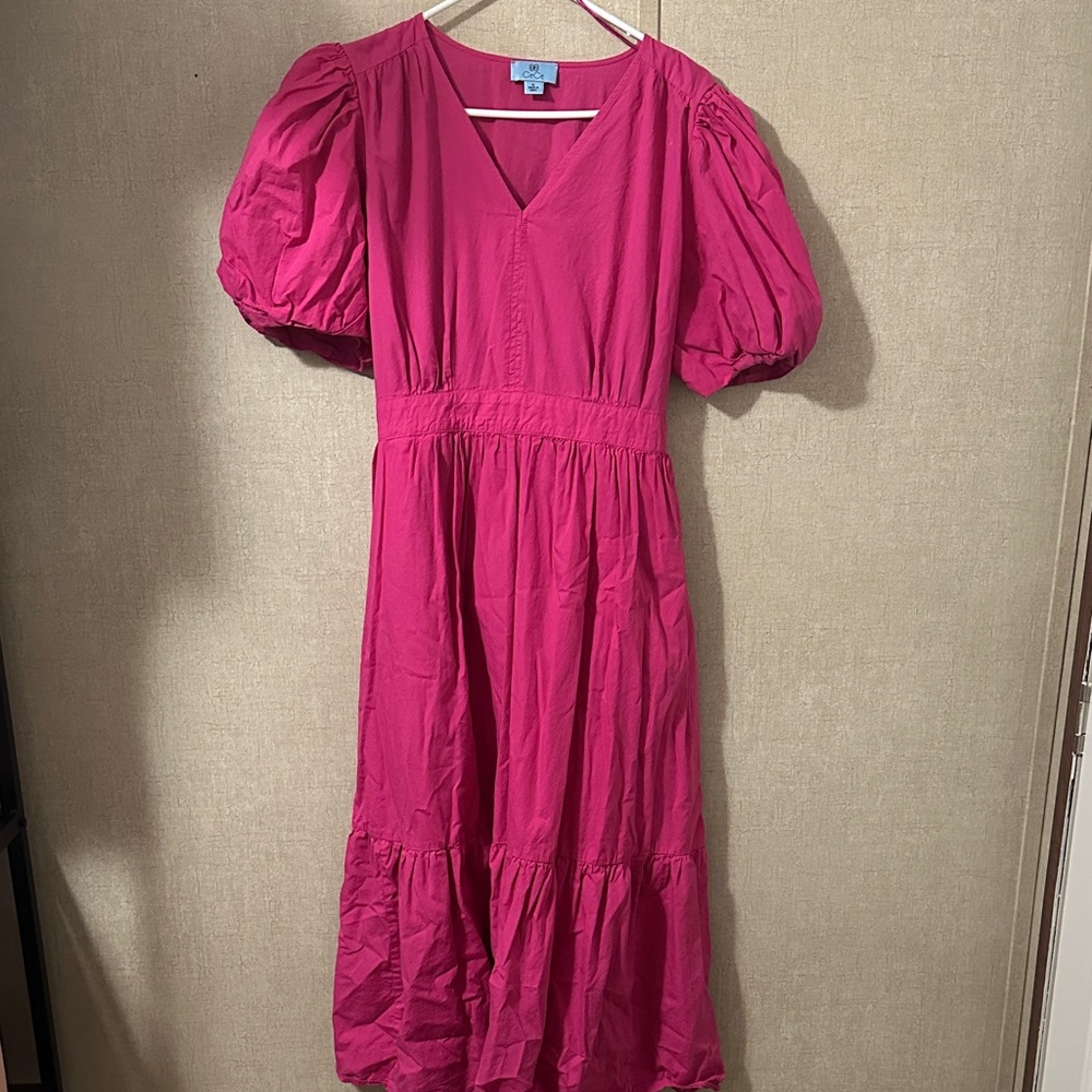 Cece Elegant Pink Puff Sleeve Dress size XL